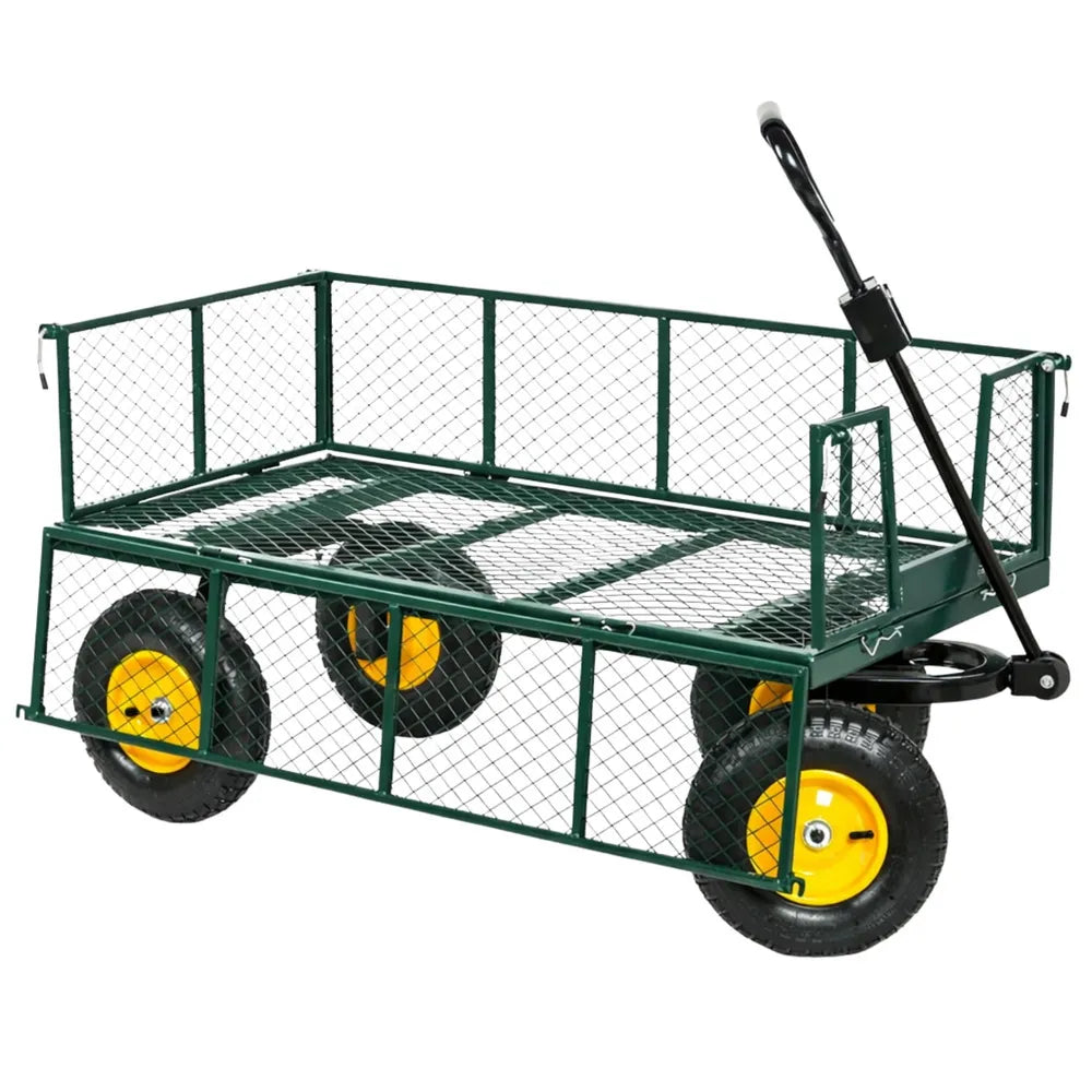 Sodo transportavimo vežimėlis, sulankstomas, plieninis, iki 200 kg