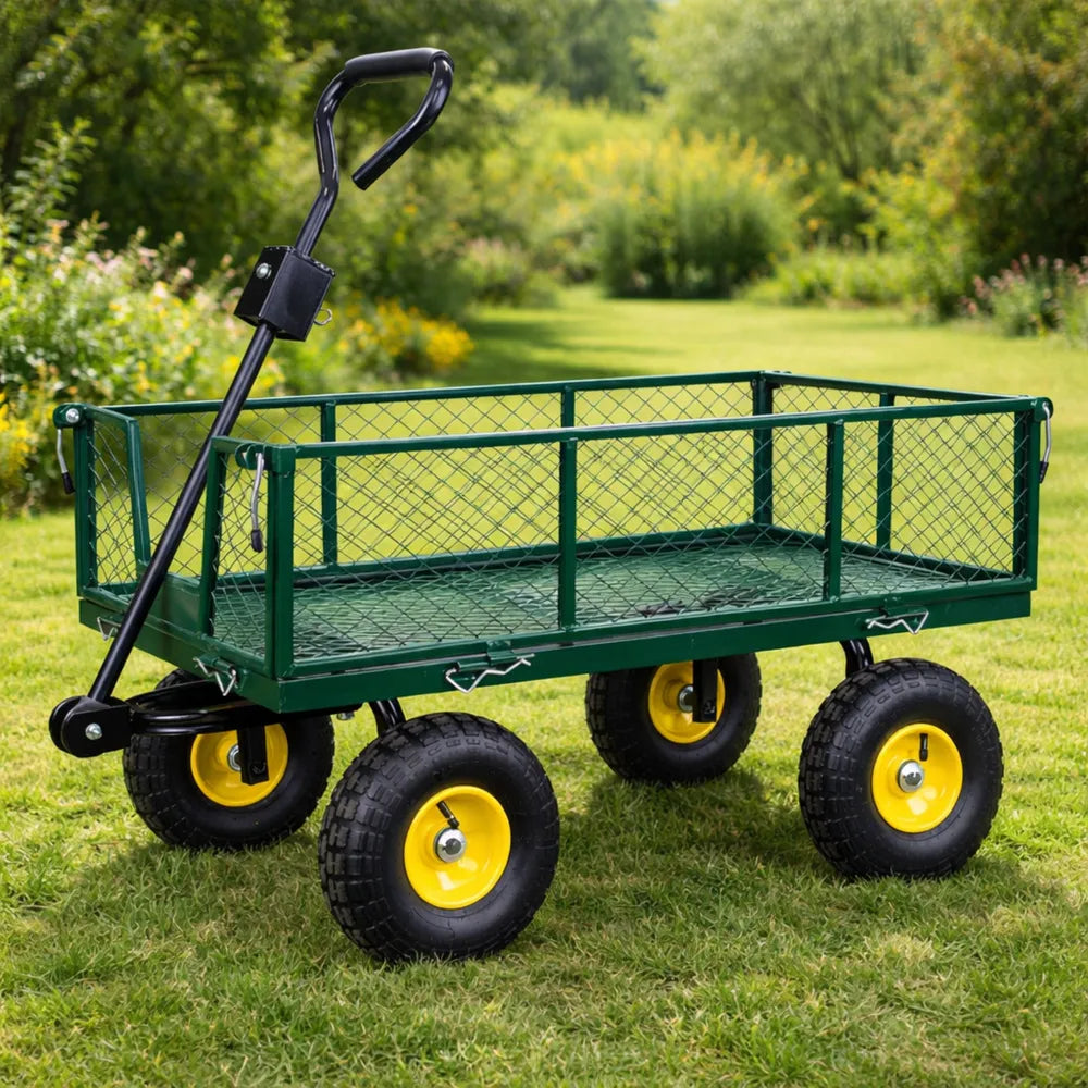 Sodo transportavimo vežimėlis, sulankstomas, plieninis, iki 200 kg