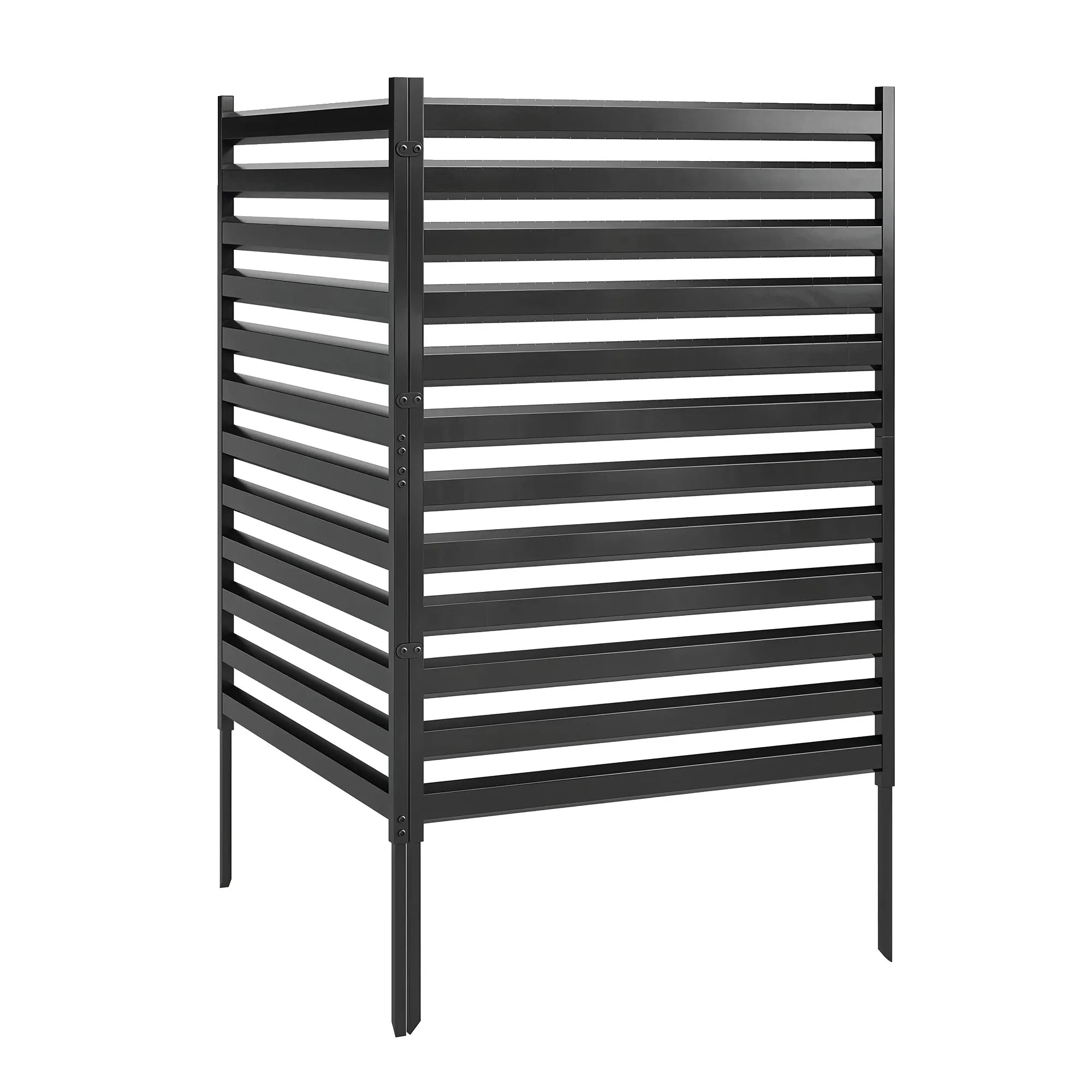 Sodo tvora 2 panelės 91 x 152 cm metalinė juoda