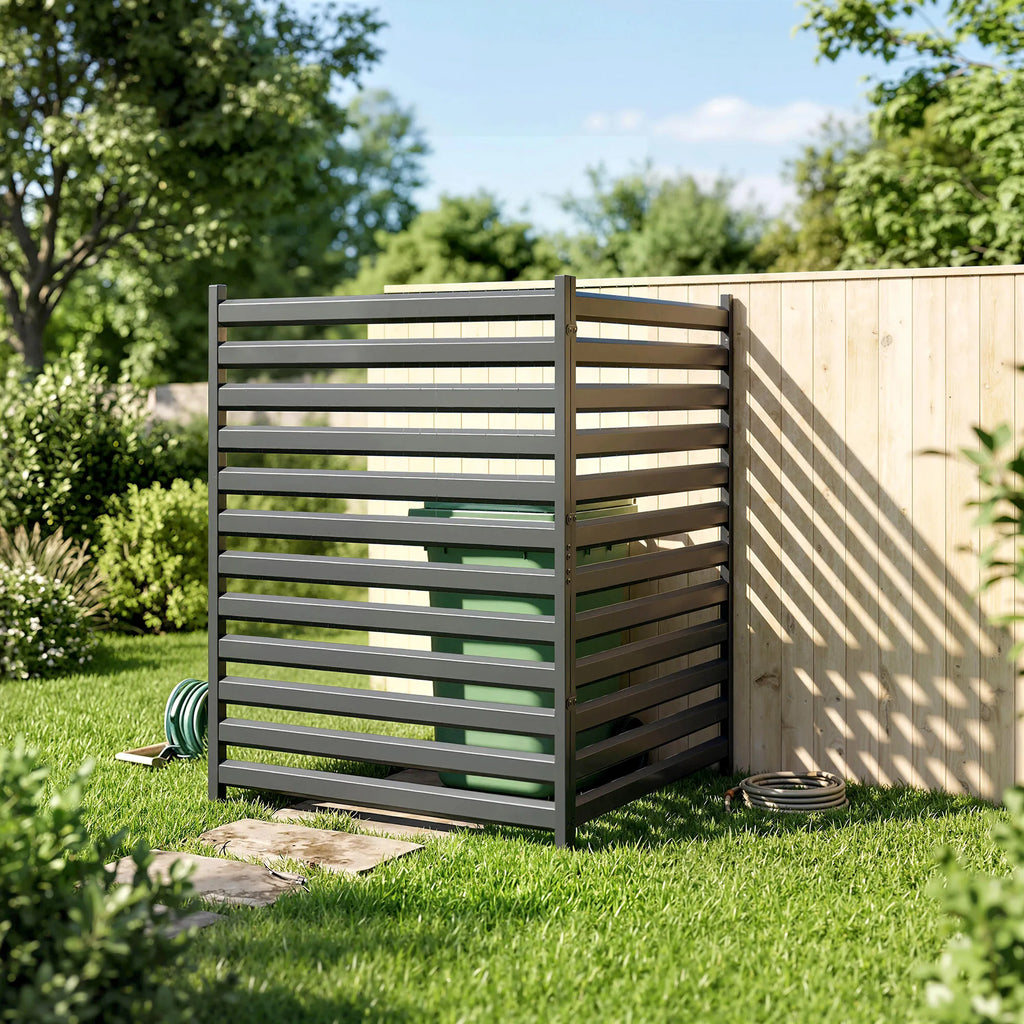 Sodo tvora 2 panelės 91 x 152 cm metalinė juoda