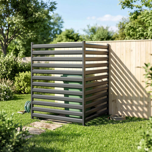 Sodo tvora 2 panelės 91 x 152 cm metalinė juoda