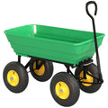 Sodo vežimėlis su vartymo funkcija, 200 kg, 75 l, tamsiai žalias