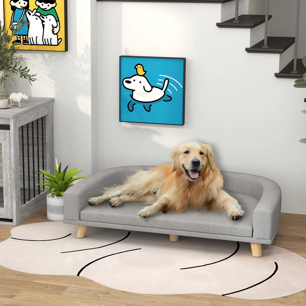 Sofa augintiniams, iki 30 kg šunims, 98 x 67 x 25 cm, pilka