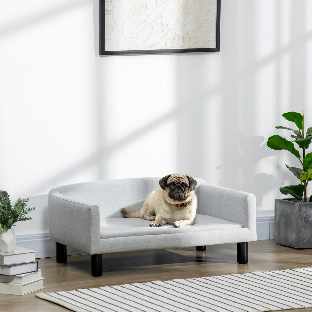 Sofa augintiniams su atlošu iki 20 kg 82 x 54 cm šviesiai pilka