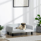 Sofa augintiniams su atlošu iki 20 kg 82 x 54 cm šviesiai pilka