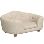Sofa augintiniams su pagalve, 70 x 47 cm, kreminės spalvos