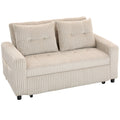 Sofa-lova 2 vietų, išskleidžiama su 2 pagalvėlėmis, 157x190 cm, kremine
