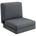 Sofa-lova ant grindų transformuojama, 268 cm, tamsiai pilka