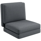 Sofa-lova ant grindų transformuojama, 268 cm, tamsiai pilka