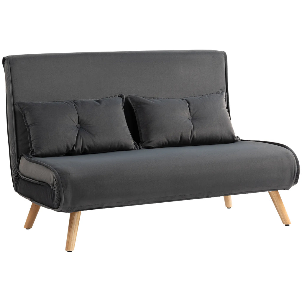 Sofa lova, dvivietė, reguliuojamas atlošas, pilka