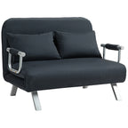 Sofa lova, reguliuojama, 105 cm pločio, juoda