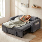 Sofa-lova su miego funkcija, transformuojama, 157 × 190 cm, tamsiai pilka
