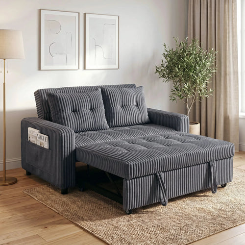 Sofa-lova su miego funkcija, transformuojama, 157x190 cm, tamsiai pilka
