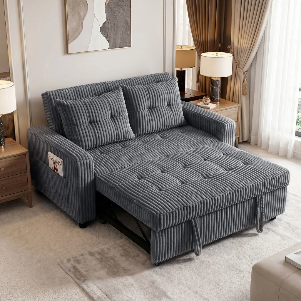 Sofa-lova su miego funkcija, transformuojama, 157x190 cm, tamsiai pilka