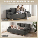 Sofa-lova su patalynės dėže, 3 vietų, pilka