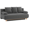 Sofa-lova su patalynės dėže, 3 vietų, pilka
