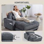 Sofa lova su puodelio laikikliu, tamsiai pilka
