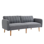 Sofa-lova su reguliuojamais atlošais, 173 cm, pilka