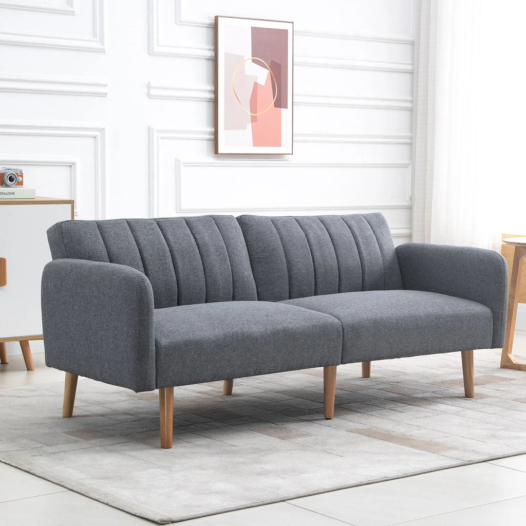 Sofa-lova su reguliuojamais atlošais, 173 cm, pilka