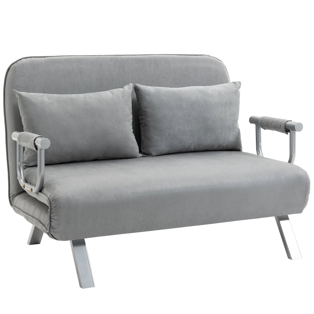 Sofa-lova su reguliuojamu atlošu, 111 x 80 cm, šviesiai pilka