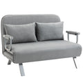 Sofa-lova su reguliuojamu atlošu, 111 x 80 cm, šviesiai pilka
