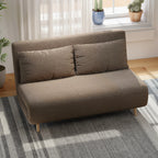 Sofa-lova su reguliuojamu atlošu, 141 cm, ruda