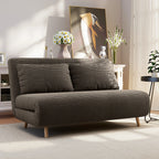Sofa-lova su reguliuojamu atlošu, 141 cm, ruda