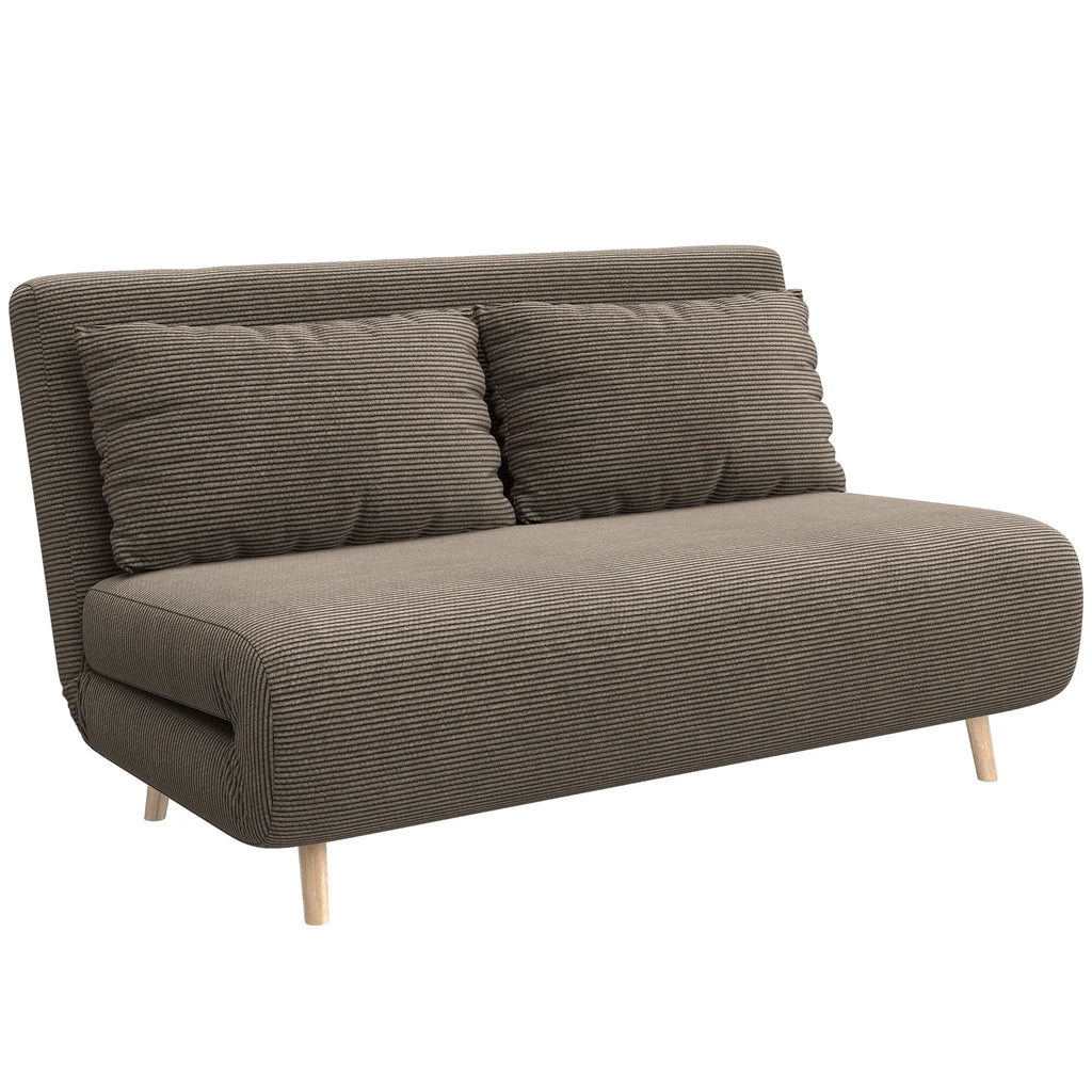Sofa-lova su reguliuojamu atlošu, 141 cm, ruda