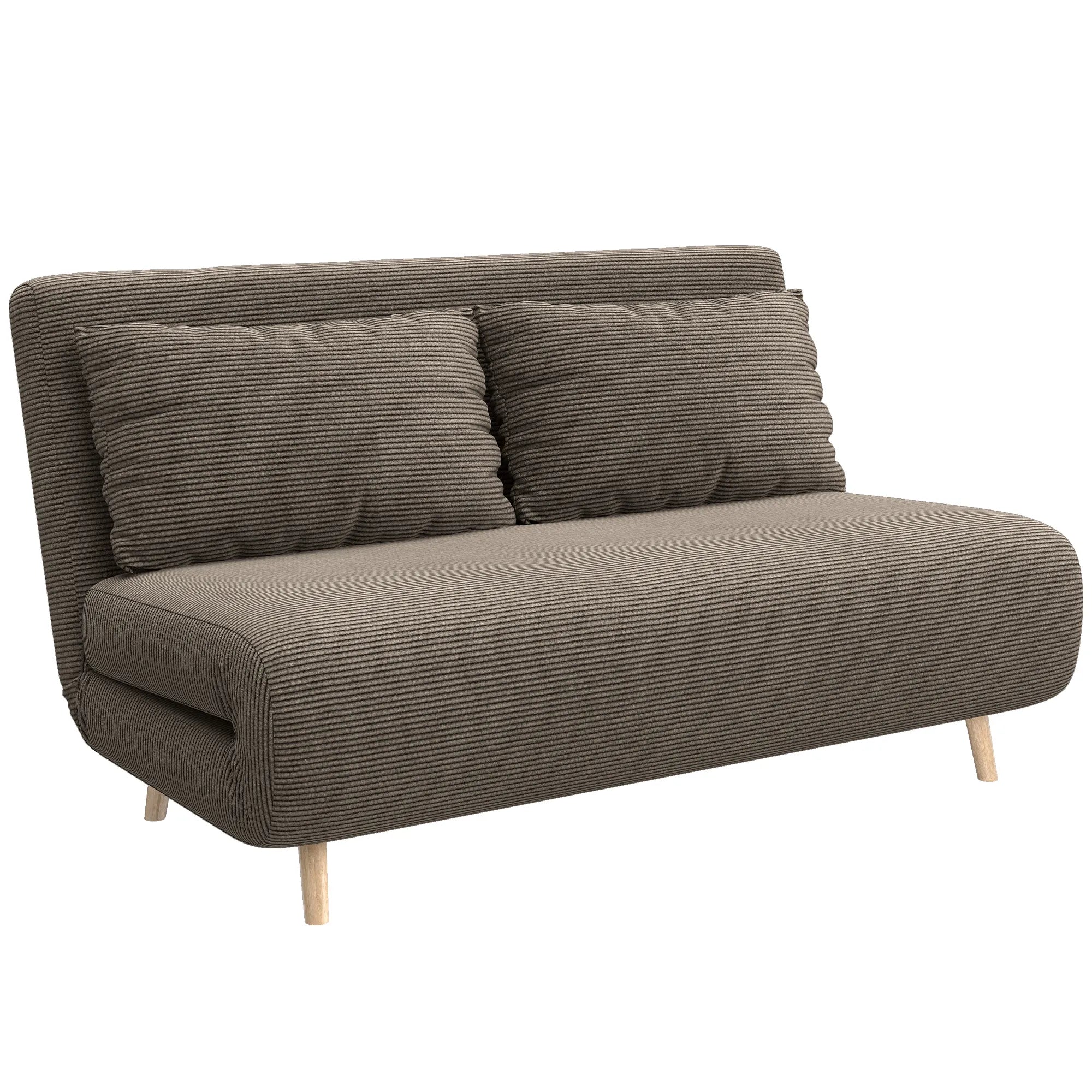 Sofa-lova su reguliuojamu atlošu, 141 cm, ruda