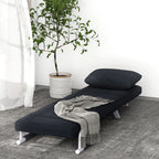 Sofa-lova transformuojama vienvietė su miegama funkcija, juoda