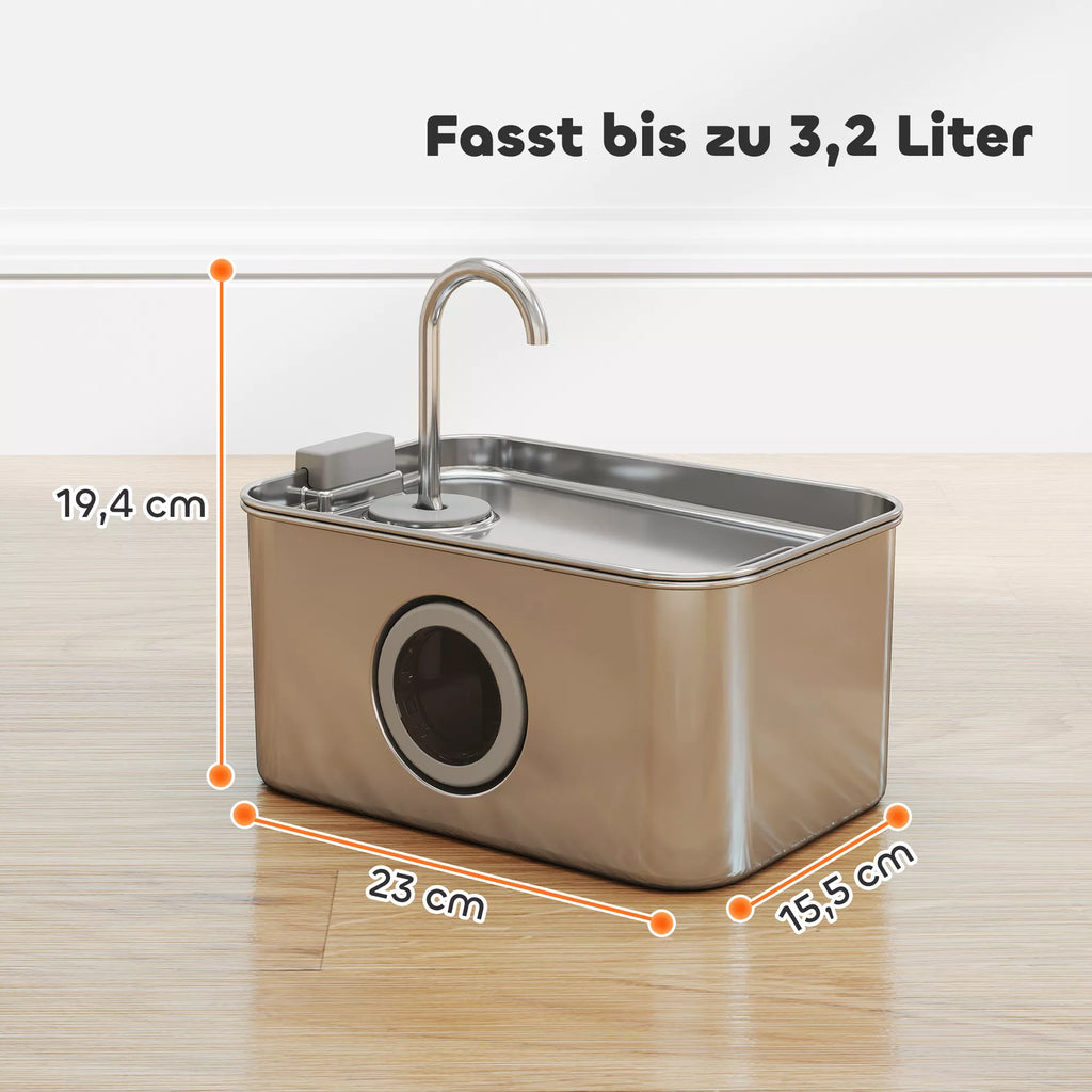 Katzenbrunnen 3,2L geriamojo vandens fontanas katėms su tyliu siurbliu ir aktyvintosios anglies filtru