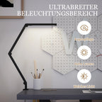 Stalinė lempa reguliuojama su spaustuku, 96 LED, juoda