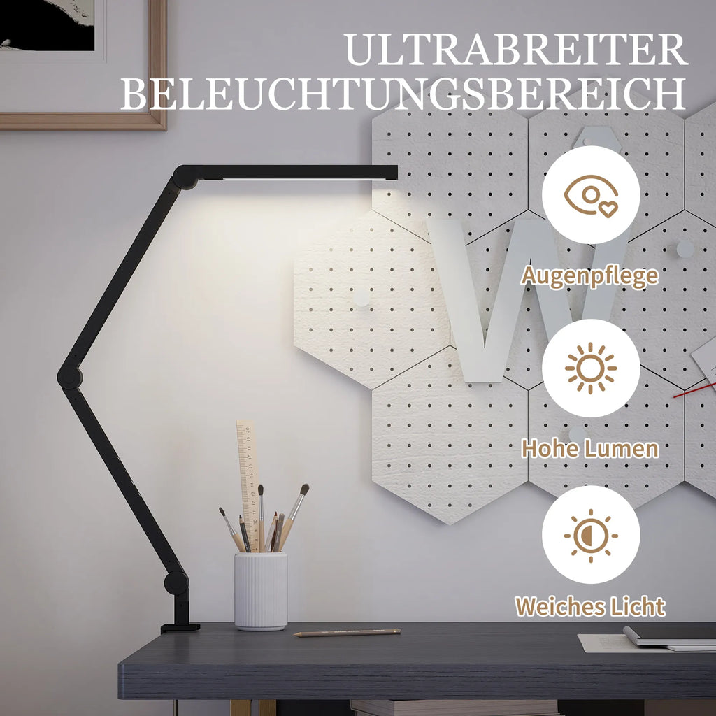 Stalinė lempa reguliuojama su spaustuku, 96 LED, juoda