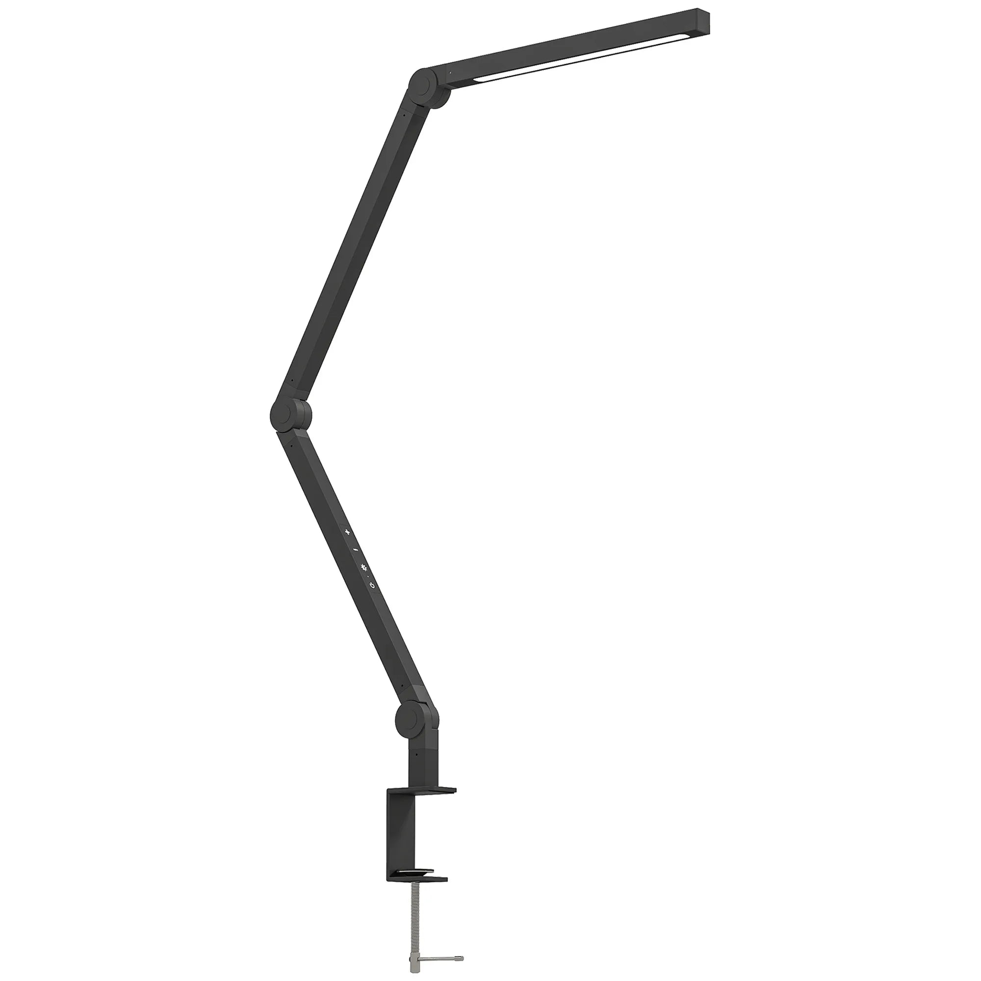 Stalinė lempa reguliuojama su spaustuku, 96 LED, juoda