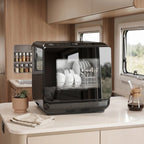 Stalinis indaplovė su 6 l talpos vandens bakeliu, 5 programomis, juoda