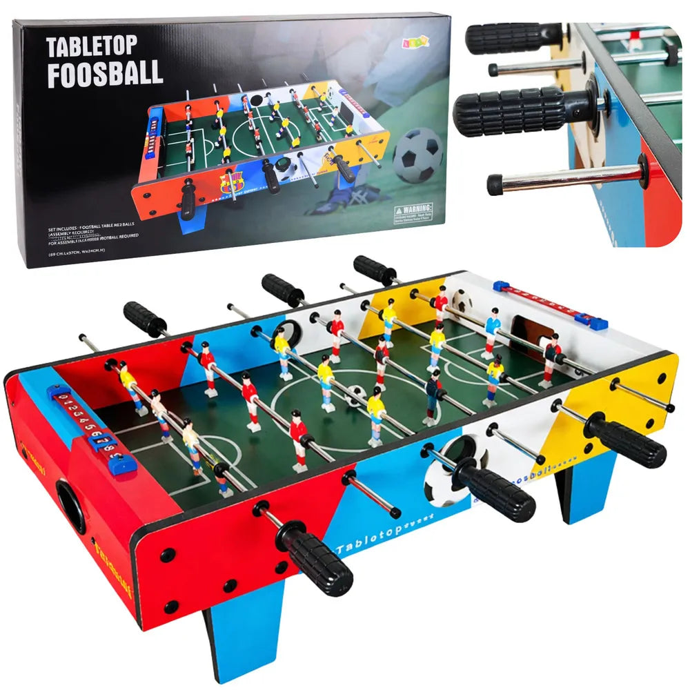 Stalo futbolas, 35x71x8 cm, su bėgimo ratuku ir rezultato skaičiuokliu