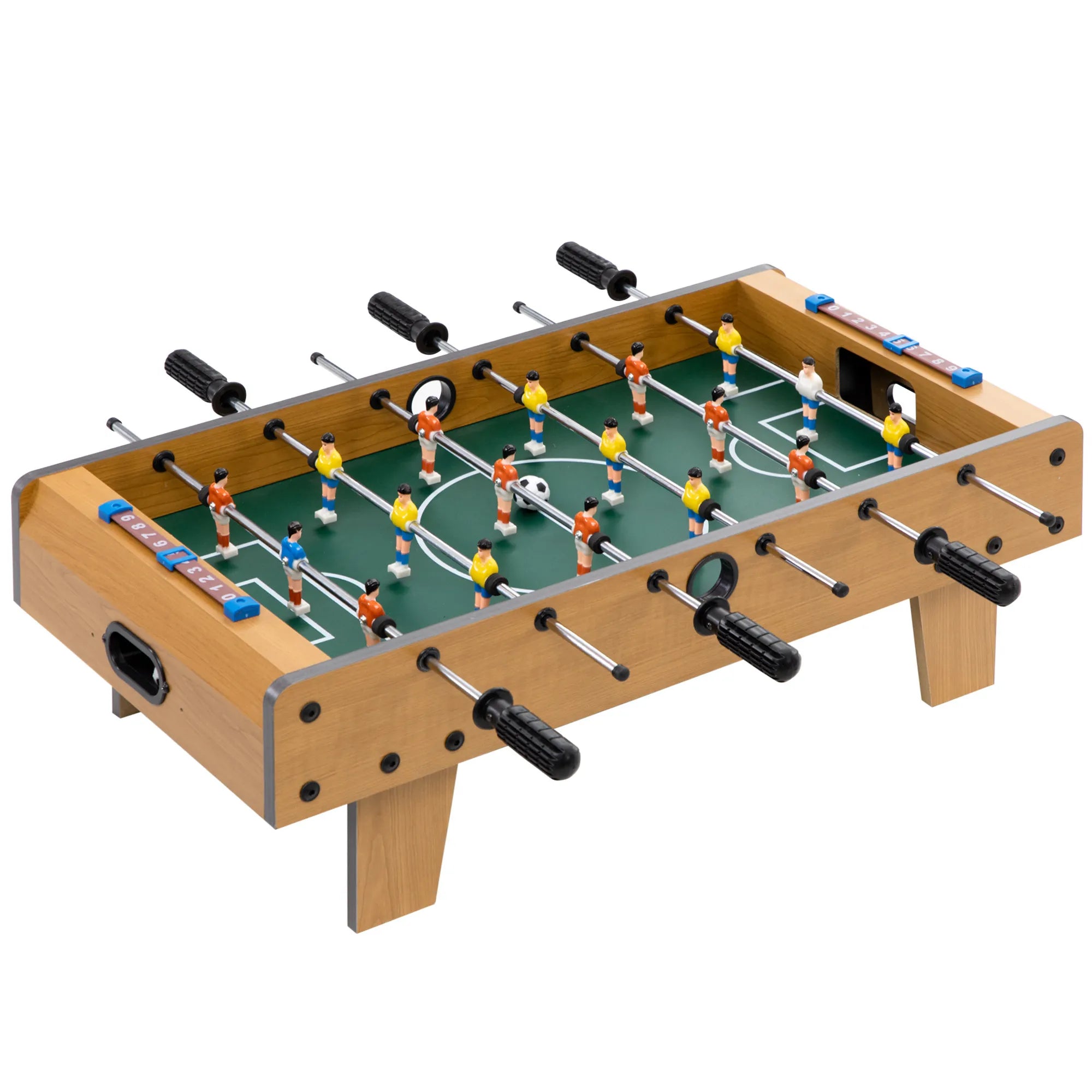 Stalo futbolas su medžio apdaila, 69 x 36,5 x 22 cm, natūralaus medžio