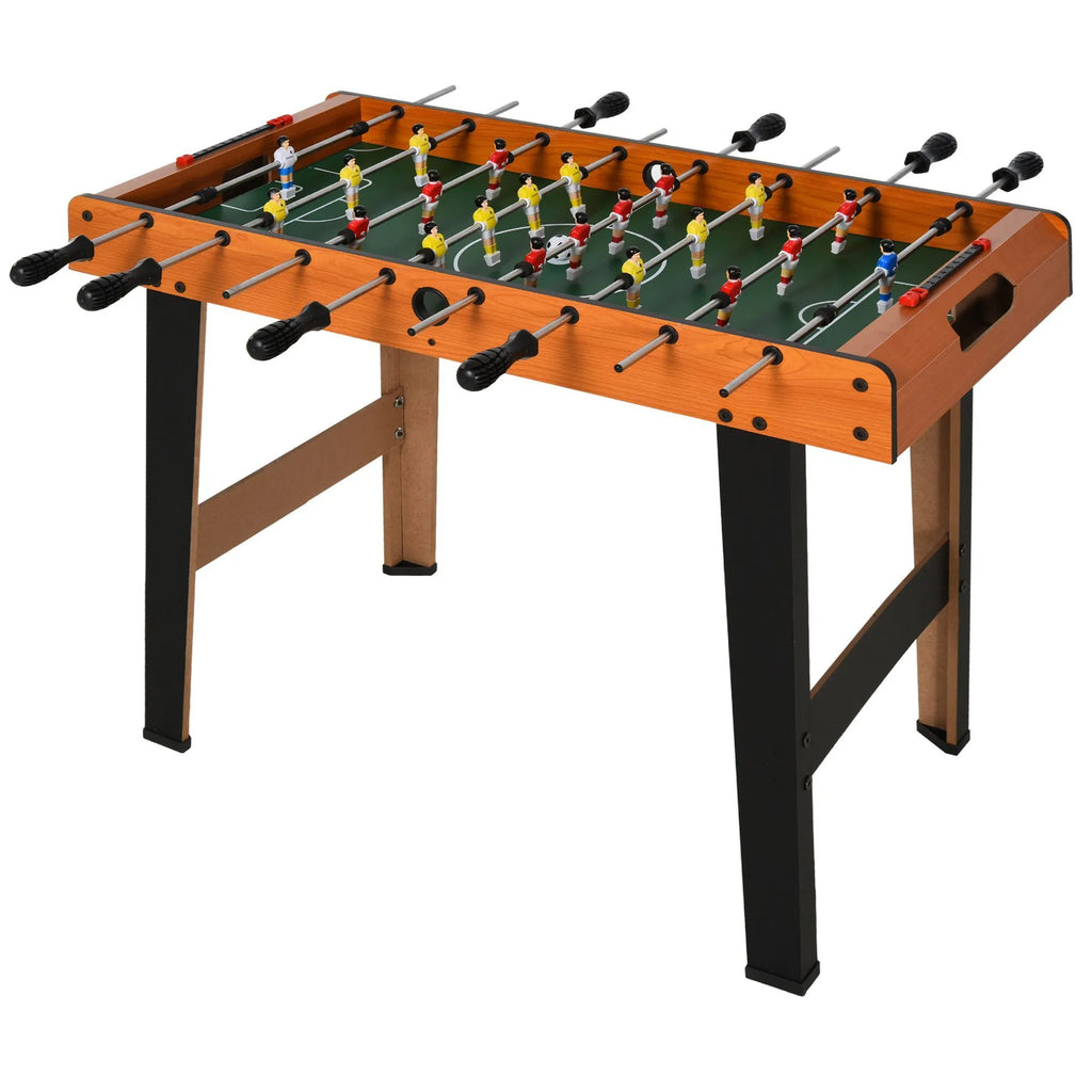 Stalo futbolas su nerūdijančio plieno strypais, nuo 12 metų, 84,5 x 40 x 61,2 cm, natūralaus medžio spalvos