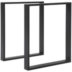Stalo kojos, metalinės, 2 vnt., 72 × 60 cm, juodos