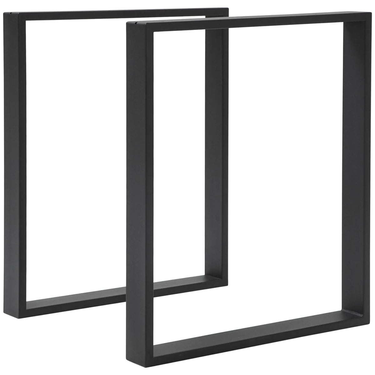 Stalo kojos, metalinės, 2 vnt., 72 × 60 cm, juodos