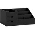 Stalo organizatorius su 2 stalčiais, juodas, 33 x 20,5 x 15,5 cm