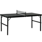 Stalo teniso rinkinys, sulankstomas, 152x76x72 cm, juodas
