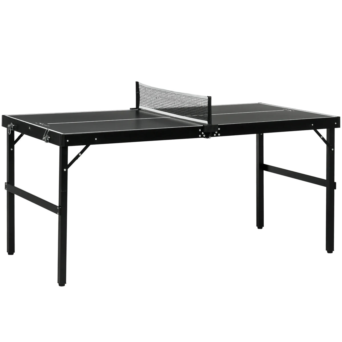 Stalo teniso rinkinys, sulankstomas, 152x76x72 cm, juodas