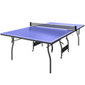 Stalo teniso stalas sulankstomas su tinklu ir raketėmis 274x153 cm mėlynas