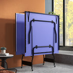 Stalo teniso stalas sulankstomas su tinklu ir raketėmis 274x153 cm mėlynas