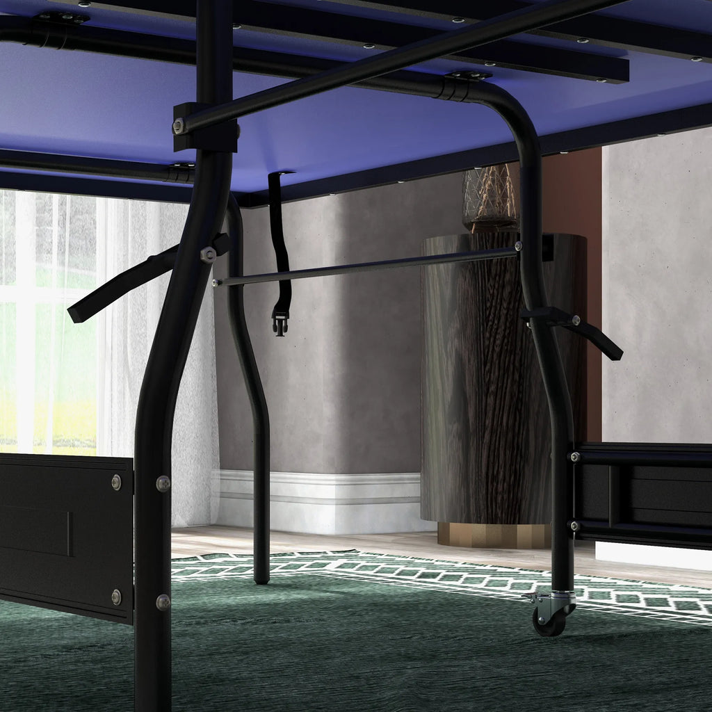 Stalo teniso stalas sulankstomas su tinklu ir raketėmis 274x153 cm mėlynas