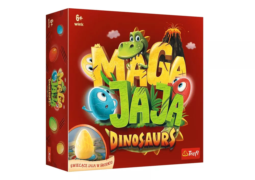 Stalo žaidimas Maga Jaja Dinosaurs, 6+, su 4 šviečiančiais dinozaurų kiaušiniais