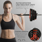 Štangos rinkinys 20 kg 2 x 5kg, 2 x 2,5kg, 2 x 1,25kg su reguliuojamais svoriais
