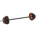Štangos rinkinys 20 kg 2 x 5kg, 2 x 2,5kg, 2 x 1,25kg su reguliuojamais svoriais