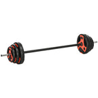 Štangos rinkinys 20 kg 2 x 5kg, 2 x 2,5kg, 2 x 1,25kg su reguliuojamais svoriais